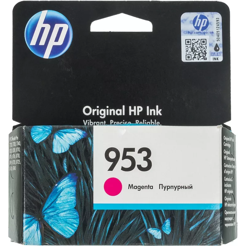 Картридж струйный HP 953 F6U13AE пурпурный (700стр.) для HP OJP 8710/8715/8720/8730/8210/8725