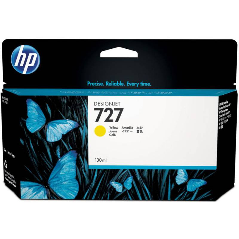 Картридж струйный HP 727 B3P21A желтый (130мл) для HP DJ T920/T1500