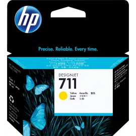 Картридж струйный HP 711 CZ132A желтый (29мл) для HP DJ T120/T520