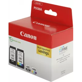 Картридж струйный Canon PG-445/CL-446 8283B004/008 многоцветный/черный набор печ.гол.в компл. для Canon MG2440/MG2540