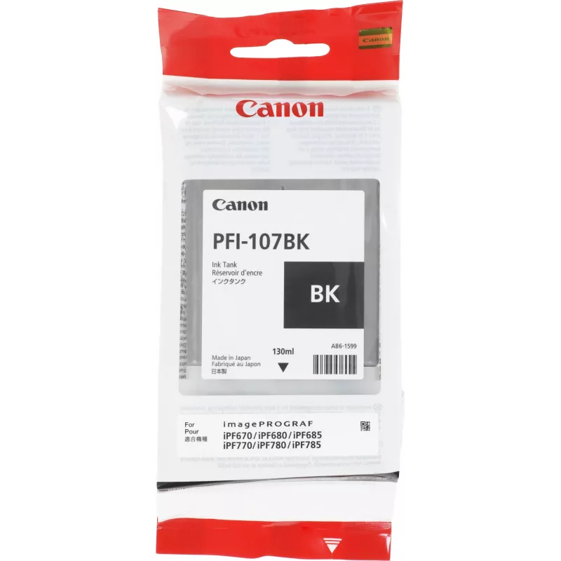 Картридж струйный Canon PFI-107BK 6705B001 черный (130мл) для Canon iP F680/685/780/785