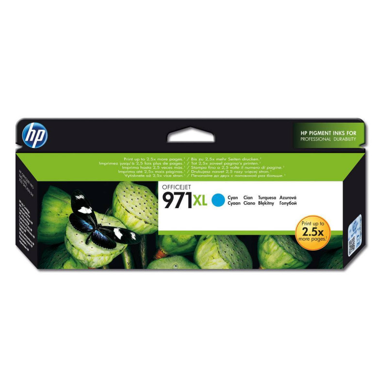 Картридж HP 971XL струйный голубой увеличенной емкости (6600 стр)