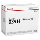 Картридж CANON 039H BK увеличенной емкости,  25 000 стр