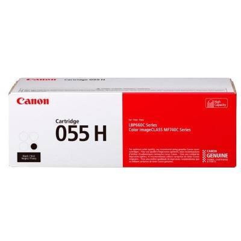 Картридж CANON 055H BK черный, увеличенной емкости   7600 стр