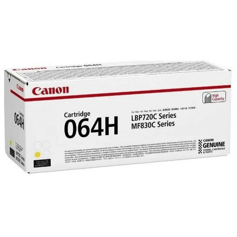 Картридж CANON 064H Y желтый, увеличенной емкости  10 400 стр