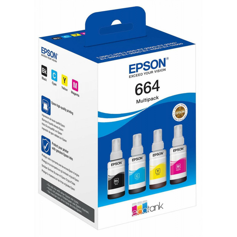 Набор чернил EPSON T664 4 цвета,  для L100/L110/L210/L300/L355
