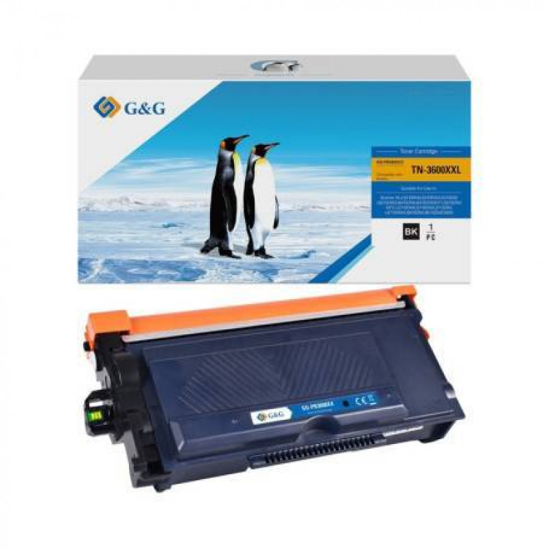 Тонер-картридж G&G, аналог Brother TN-3600XXL 11k с чипом
