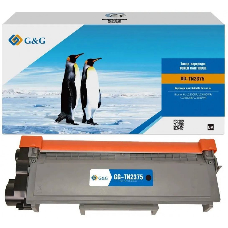 Картридж G&G, аналог Brother TN2375 2.6k черный
