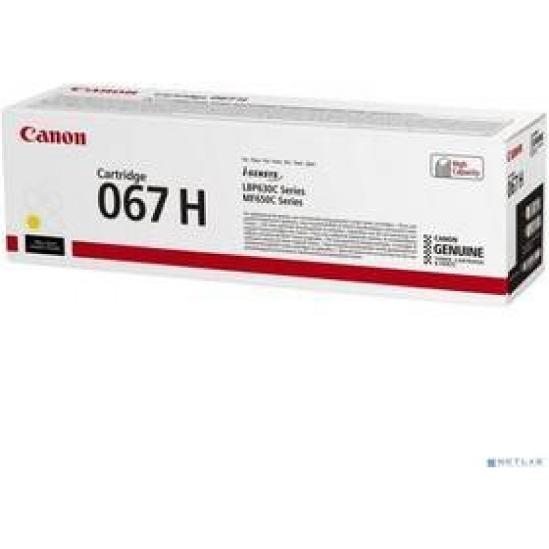 Картридж CANON 067 HY желтый  i-SENSYS LBP631/LBP633/MF651/MF655/MF657 (5103C002) 2,35K