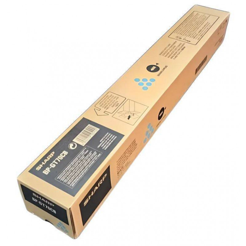 Тонер-картридж Sharp BPGT70CB голубой 12K