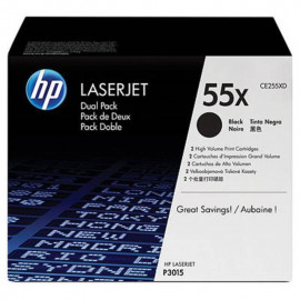 Картридж HP 55X лазерный увеличенной емкости упаковка 2 шт (2*12500 стр)