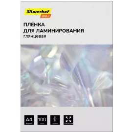 Пленка для ламинирования Silwerhof Daily 60мкм A4 (100шт) глянцевая 216x303мм