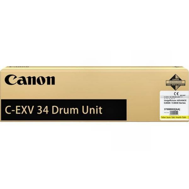 Барабан CANON С-EXV34 Y желтый, 36 000 страниц