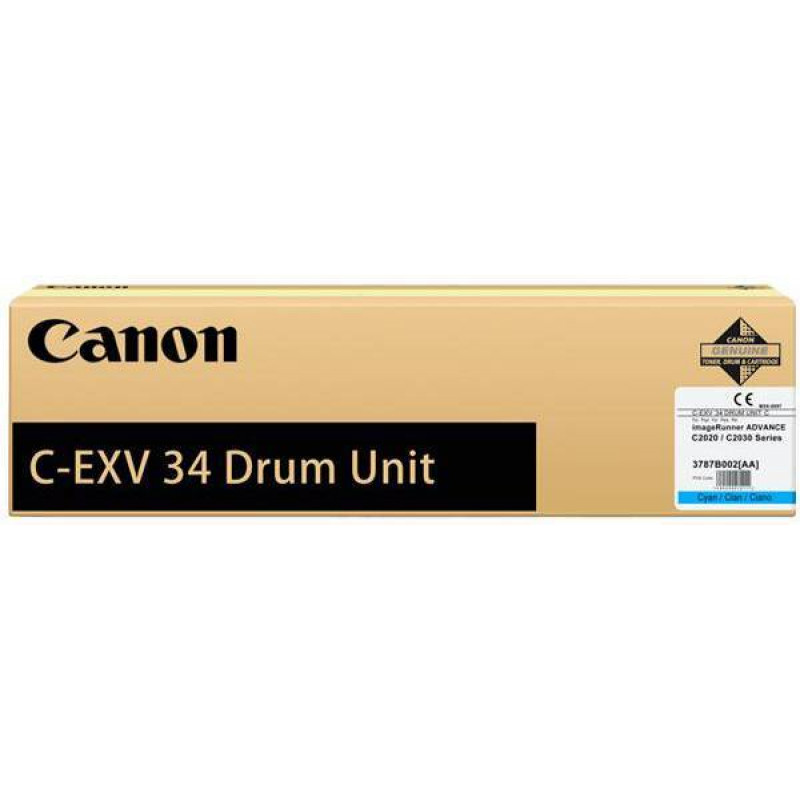Барабан CANON С-EXV34 C голубой, 36 000 страниц