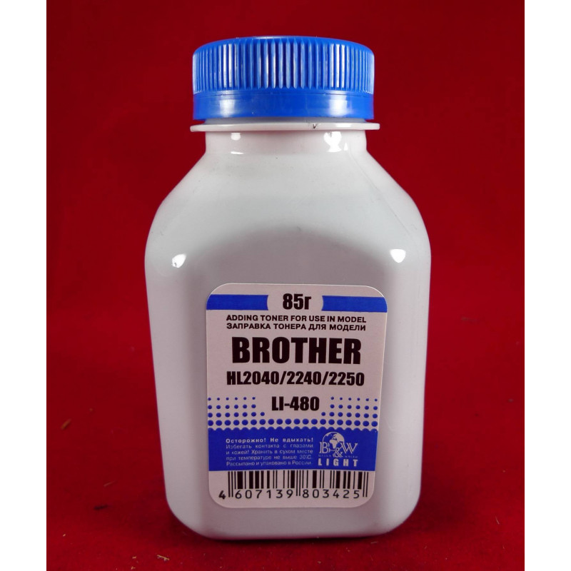 Тонер Brother TN 2075/85/2135/75 HL 2030/35/40/75/2140/50/70 (фл. 85г) B&W Light фас.Россия