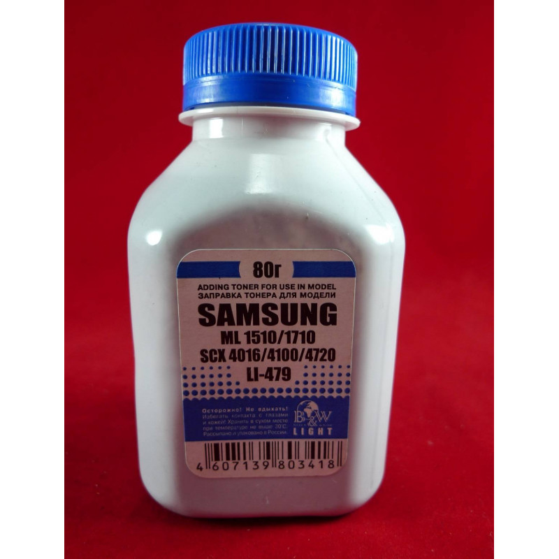 Тонер SAMSUNG ML-1510/1710/1610/1615/2010/2015, SCX 4016/5112/4520/4720/4100 (фл. 80г) B&W Light фас.Россия