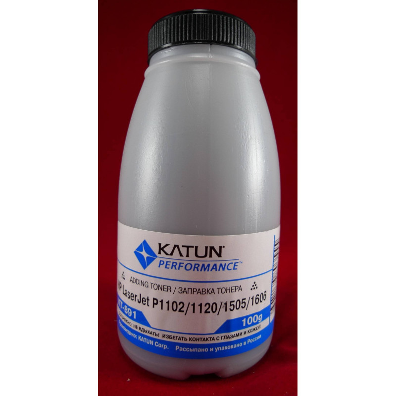 Тонер для картриджей CB436A/CE278A/CE285A/CF283A/CF283X, CRG-713/726/728/737 (фл. 100г) Katun фас.Россия