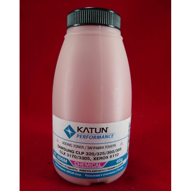 Тонер SAMSUNG CLP 320/325/360/365, CLX 3170/3305, Xerox 6110 Magenta, химический (фл. 45г) Katun фас.Россия
