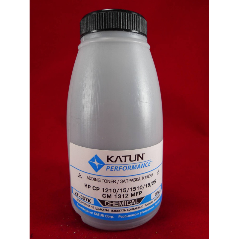 Тонер для картриджей CB540A/CE320A/CF210A/CF210X Black, химический (фл. 55г) Katun фас.Россия