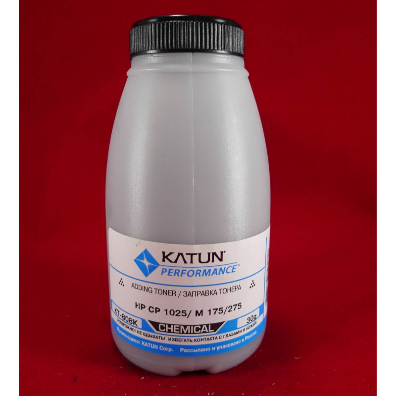 Тонер для картриджей CE310A Black, химический (фл. 30г) Katun фас.Россия