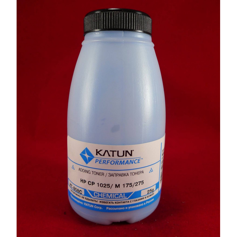 Тонер для картриджей CE311A Cyan, химический (фл. 25г) Katun фас.Россия