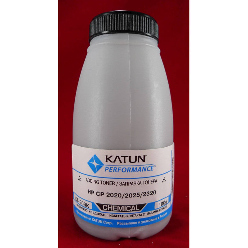 Тонер для картриджей CC530A/CE410A Black, химический (фл. 100г) Katun фас.Россия