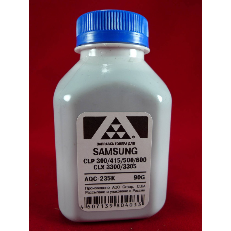 Тонер SAMSUNG CLP 300/315/320/325/360/415/500/510/600/610/660/CLX3300/3305 Black (фл. 90г) AQC-США фас.Россия