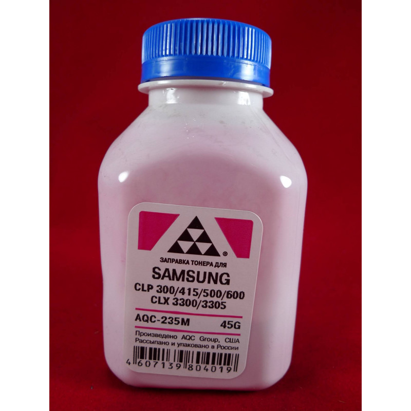 Тонер SAMSUNG CLP 300/315/320/325/360/415/500/510/600/610/660/CLX3300/3305 Magenta (фл. 45г) AQC-США фас.Россия
