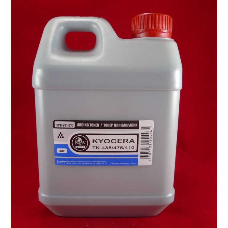 Тонер для Kyocera TK-410/420/435/475 (фл. 870г) B&W Premium Tomoegawa фас.Россия