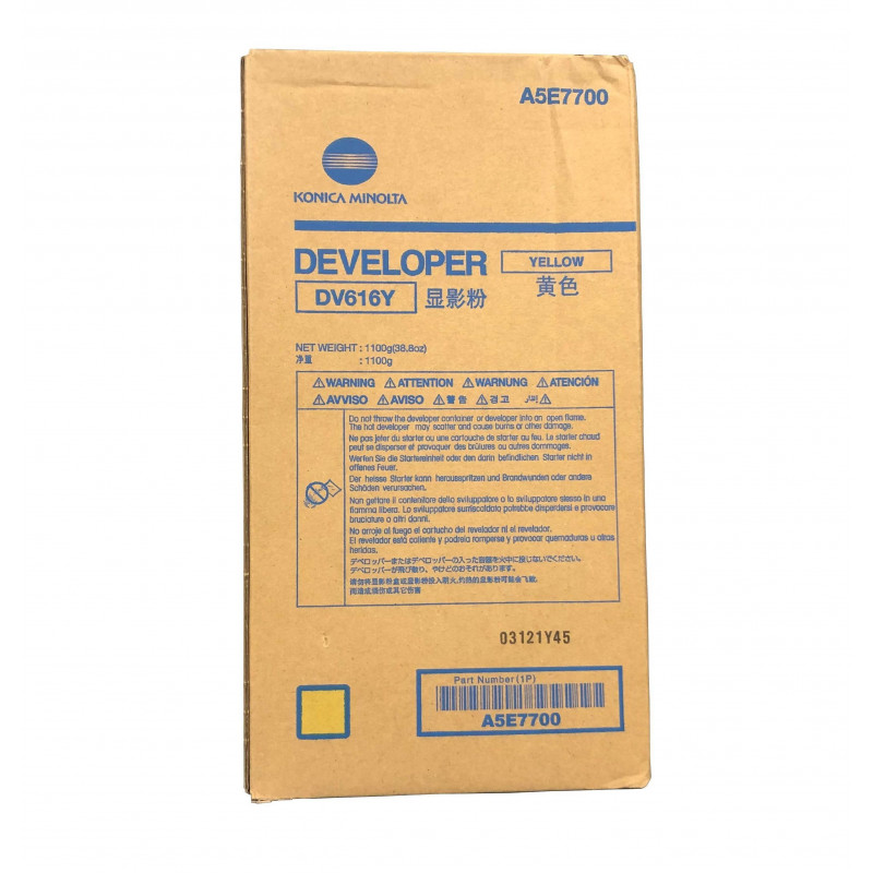Девелопер Konica-Minolta bizhub PRESS C1085/C1100 желтый DV-616Y A5E7700