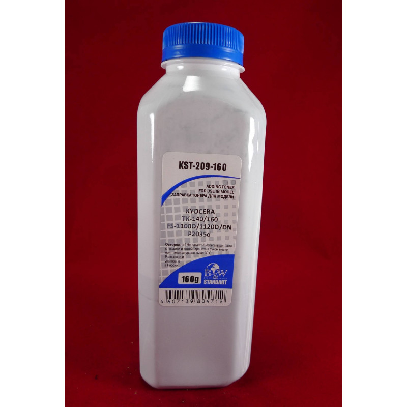 Тонер для Kyocera TK-140/160, FS-1100D/1120D/DN, P2035d (фл. 160г) B&W Standart фас.Россия