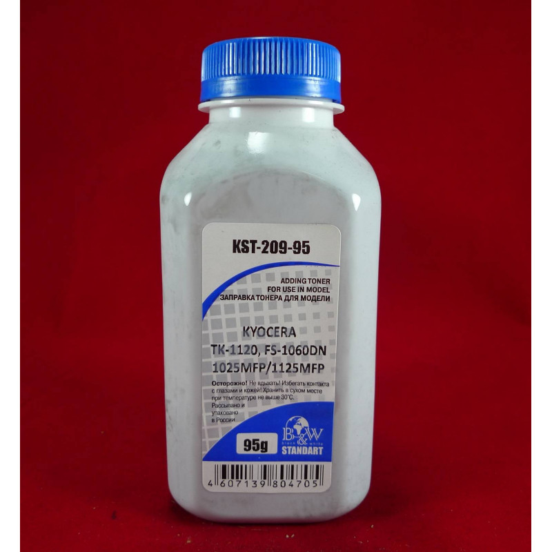 Тонер для Kyocera TK-1120, FS-1060DN/1025MFP/1125MFP (фл. 95г) B&W Standart фас.Россия