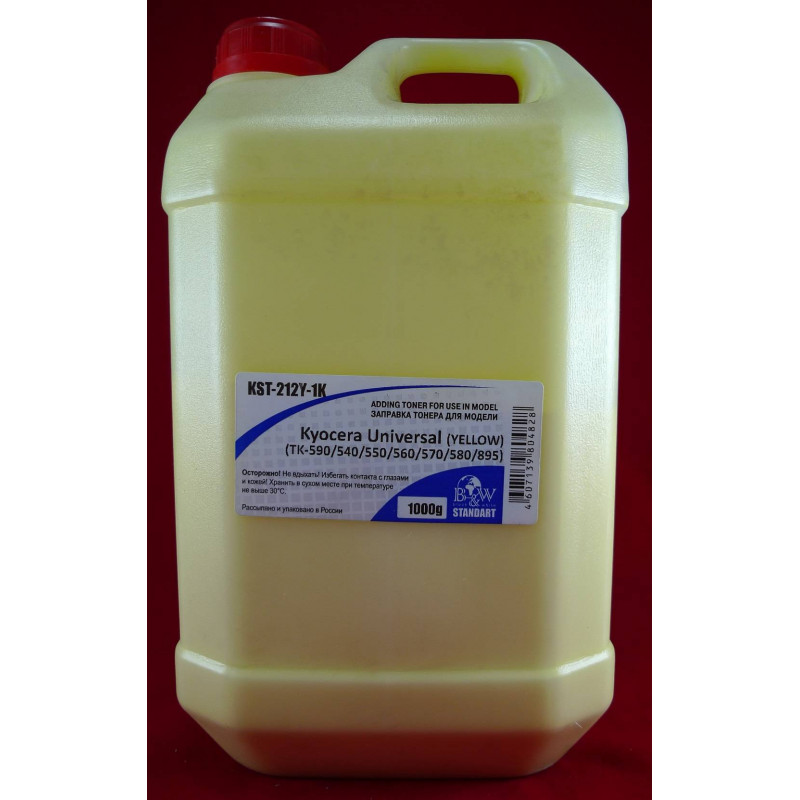 Тонер для Kyocera Universal (TK-590/540/550/560/570/580) Yellow (кан. 1кг) B&W Standart Tomoegawa фас.Россия