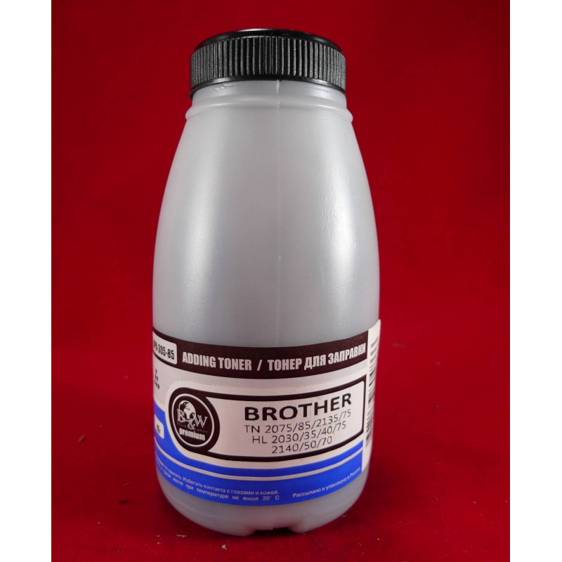 Тонер Brother TN 2075/85/2135/75 HL 2030/35/40/75/2140/50/70 (фл. 85г) B&W Premium Tomoegawa фас.Россия