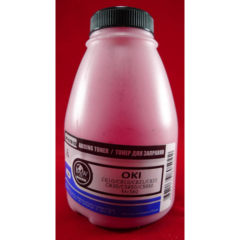 Тонер OKI C610/C810/C821/C822/C830/C5850/C5950/MC560 Magenta (фл. 135г) B&W Premium Tomoegawa фас.Россия
