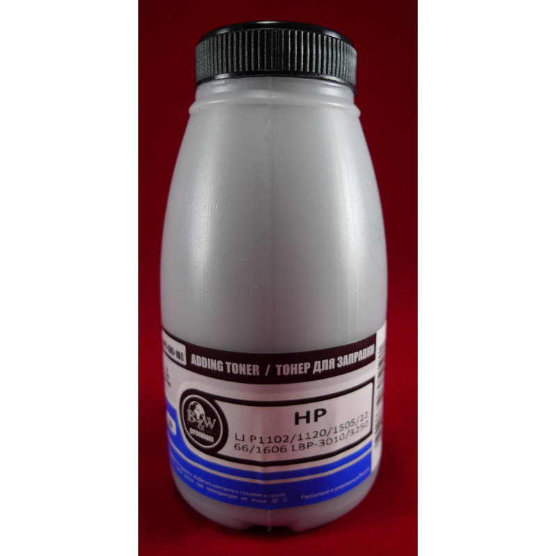 Тонер для картриджей CB436A/CE278A/CE285A/CF283A/CF283X, CRG-713/726/728/737 (фл. 100г) B&W Premium фас.Россия