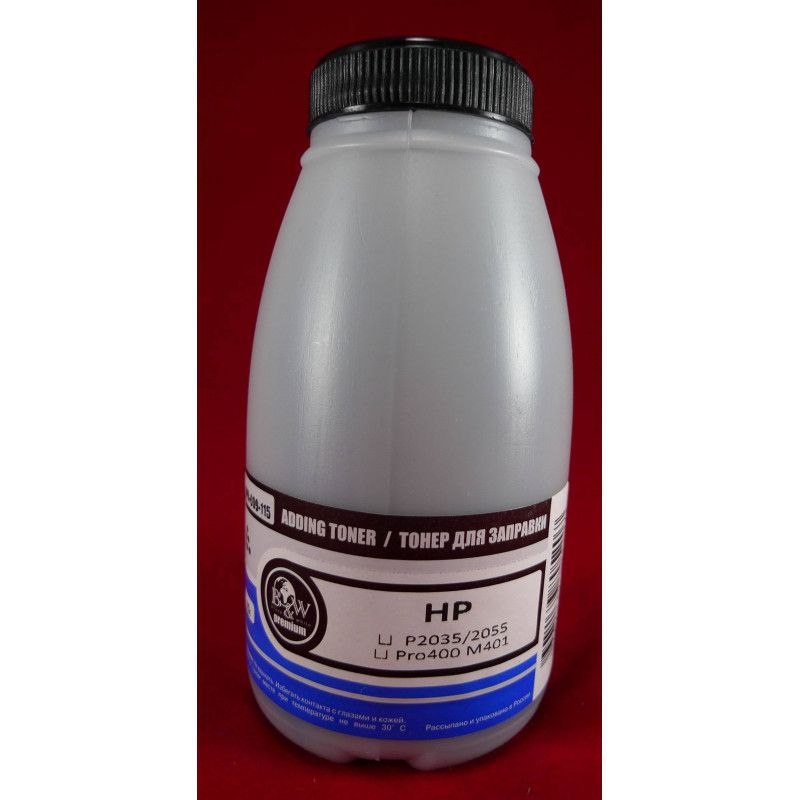 Тонер для картриджей CE505A/CF280A (фл. 115г) B&W Premium фас.Россия