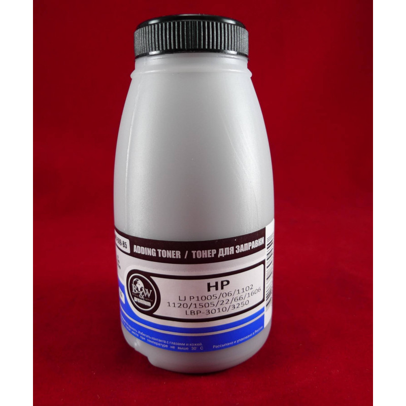 Тонер для картриджей CB435A/CE285A/CF283A/CF244A,CRG-712/725 (фл. 85г) B&W Premium фас.Россия