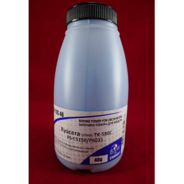 Тонер для Kyocera TK-580C, FS-C5150/P6021 Cyan (фл. 40г) 2.8K B&W Standart Tomoegawa фас.Россия