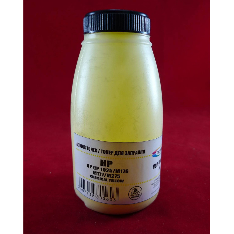 Тонер для картриджей CE312A Yellow, химический (фл. 26г) B&W Premium Mitsubishi/MKI фас.Россия