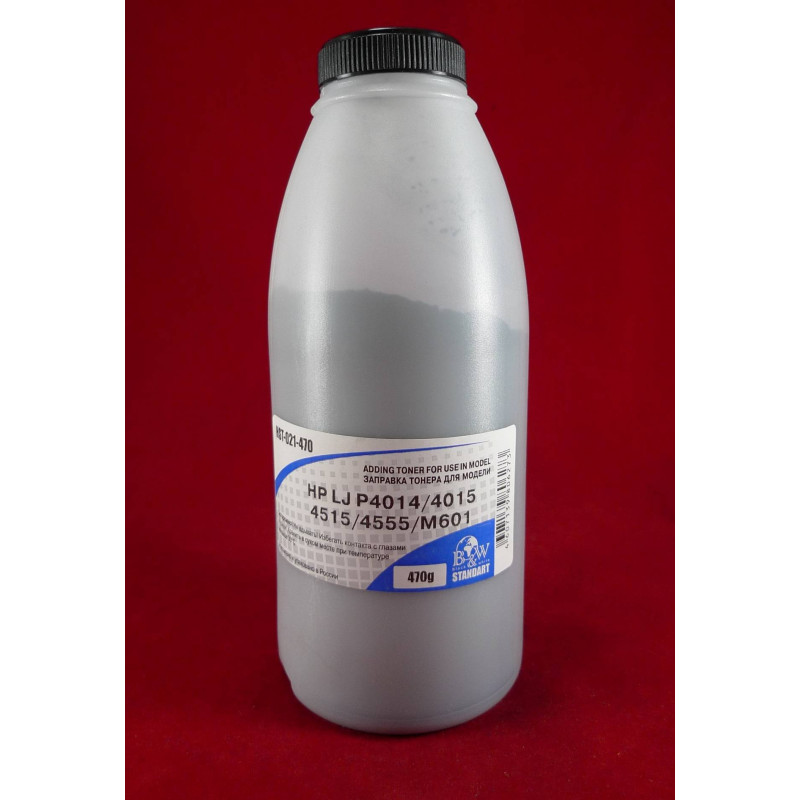 Тонер для картриджей CC364A/CE390A/CF214A (фл. 470г) B&W Standart фас.Россия
