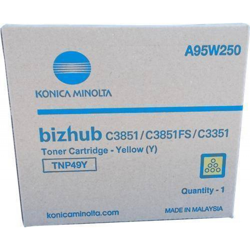 Тонер Konica-Minolta bizhub C3351/C3851 желтый TNP-49Y A95W250