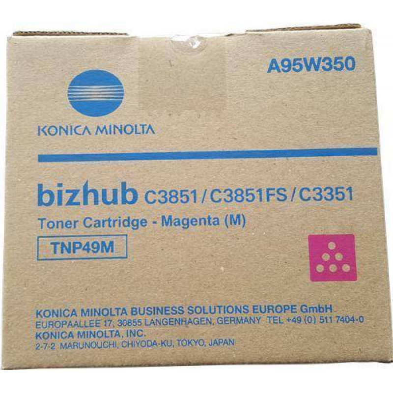 Тонер Konica-Minolta bizhub C3351/C3851 красный TNP-49M A95W350