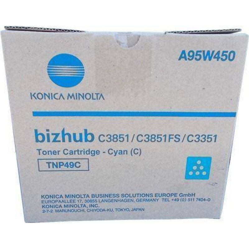 Тонер Konica-Minolta bizhub C3351/C3851 синий TNP-49C A95W450
