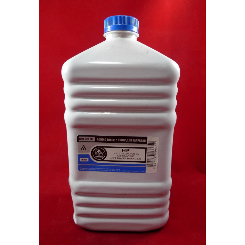 Тонер для картриджей CF218/CF230/CF233,CRG-047,CRG-051 (фл. 1кг) B&W Premium фас.Россия
