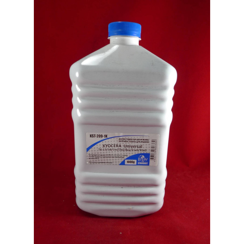 Тонер для Kyocera Universal (TK-17/18/1xx/3xx/4xx/11x0/1200/31x0) (фл. 1кг) B&W Standart фас.Россия