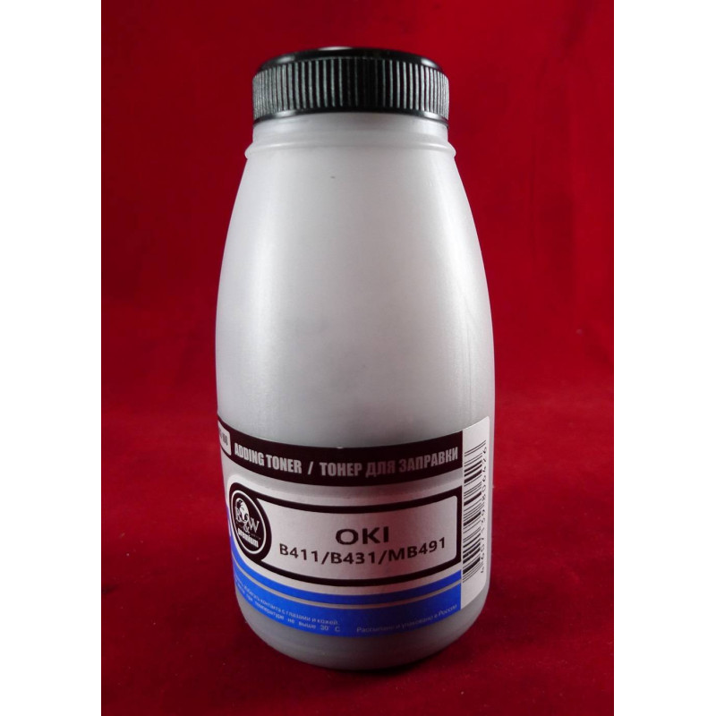 Тонер OKI B411/B431/MB461/MB471/MB491 Black (фл. 100г) B&W Premium Tomoegawa фас.Россия