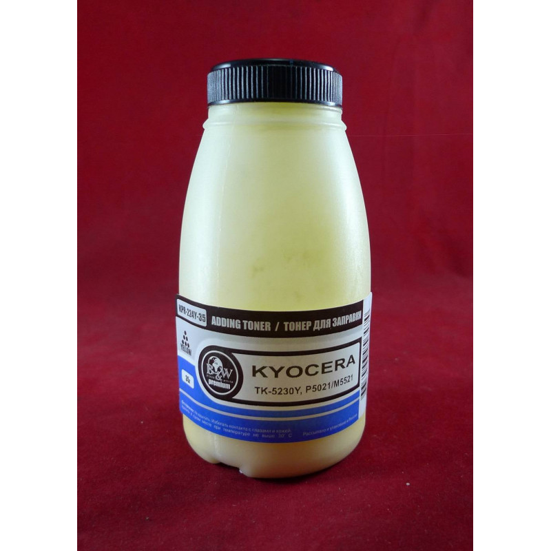 Тонер для Kyocera TK-5230Y, P5021/M5521 Yellow (фл. 35г) 2.2K B&W Premium фас.Россия