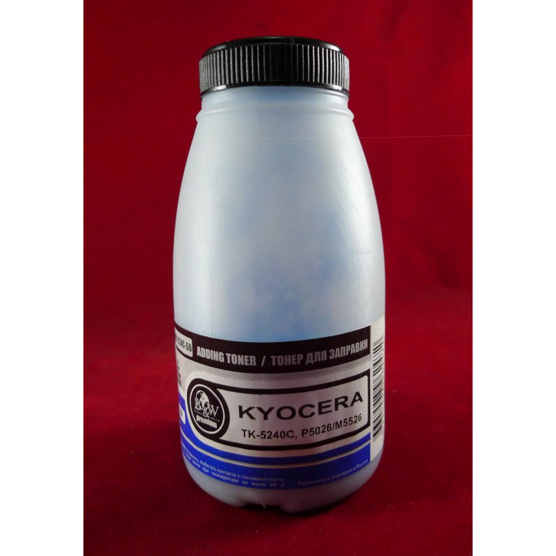 Тонер для Kyocera TK-5240C, P5026/M5526 Cyan (фл. 50г) 3K B&W Premium фас.Россия