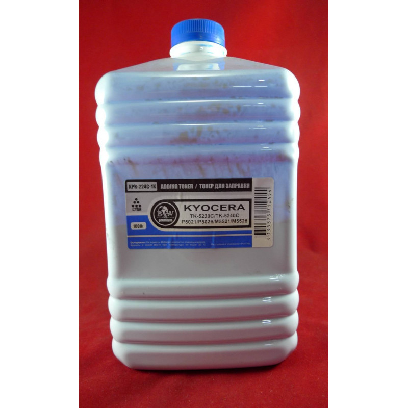Тонер для Kyocera TK-5220/5230/5240/5140/5150/5160/5270/5280/5290/8115/895/590/580 Cyan (фл. 1кг) B&W Premium